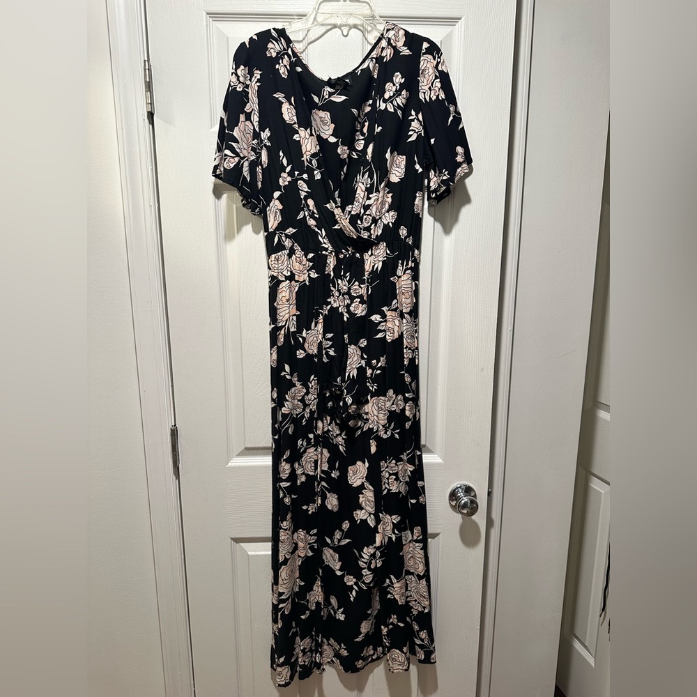 Women’s romper with dress overlay